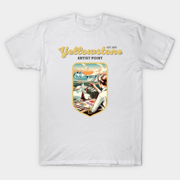 USA - NATIONAL PARK - YELLOWSTONE - Yellowstone Artists Point -34 T-Shirt by ArtProjectShop